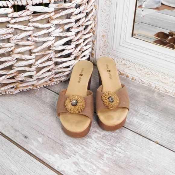 EUC LINDSAY PHILLIPS WMN SZ 10 DEVON WEDGE SANDAL - Picture 3 of 8